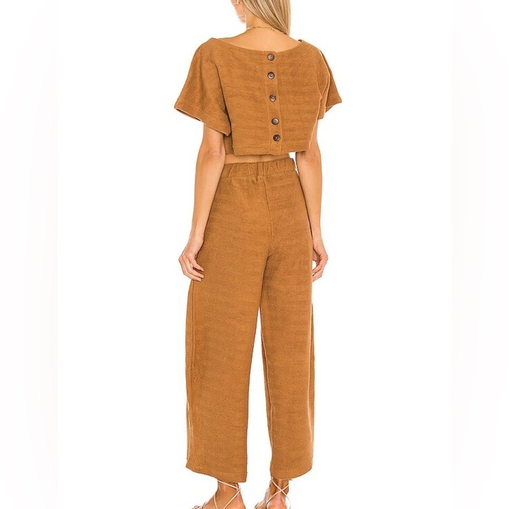 Free People X REVOLVE Changing Tides Set Top &Tapered Leg Pants Color Savannah L - Picture 2 of 16